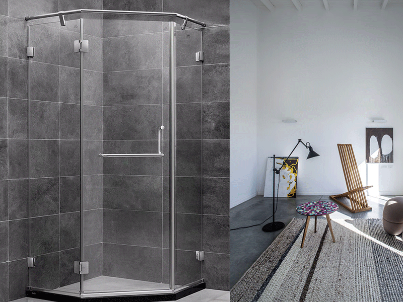 Meizhu Doors & Windows - Meilihua Custom Shower Enclosure - 8mm Tempered Glass Swing / 10mm Tempered Glass Sliding