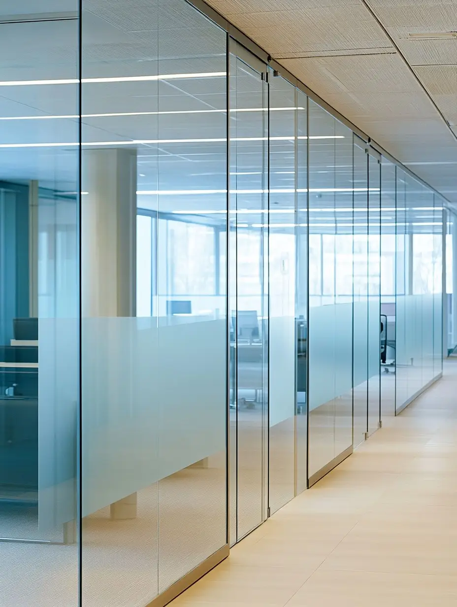 Zhangjia Custom - (Commercial) Custom Glass Partition 10mm Glass + Black / Aluminum Frame